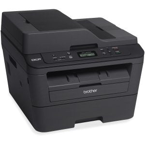 Black Brother monochrome laser multifunction printer, front panel and output tray