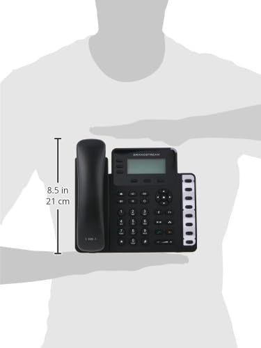 Grandstream SIP entry phone with handset, 8.5 in (21 cm) size shown, black