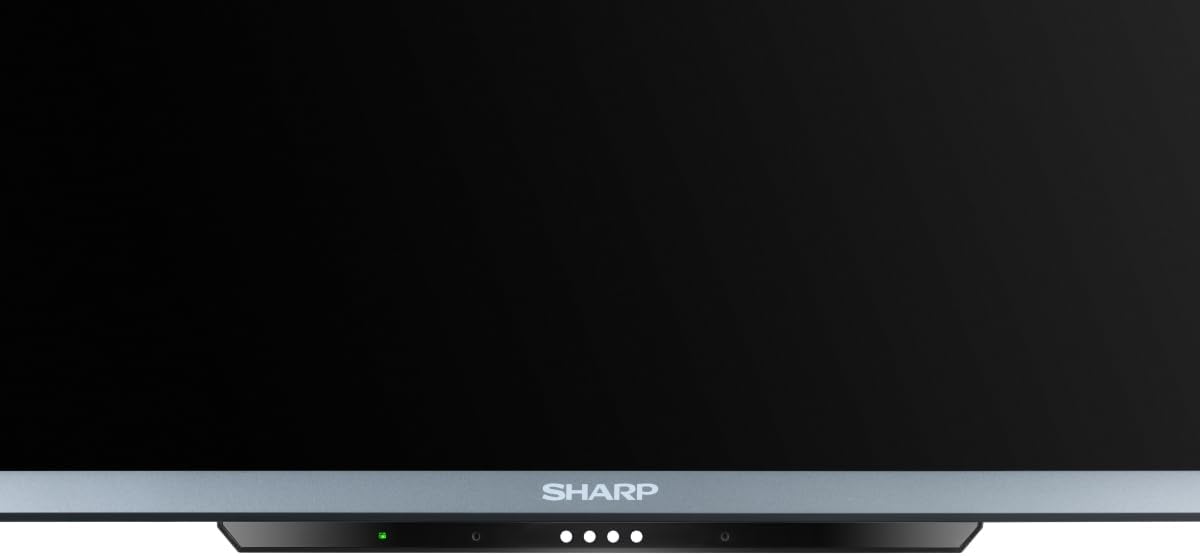 Sharp 55-inch TV front lower bezel with control lights under screen
