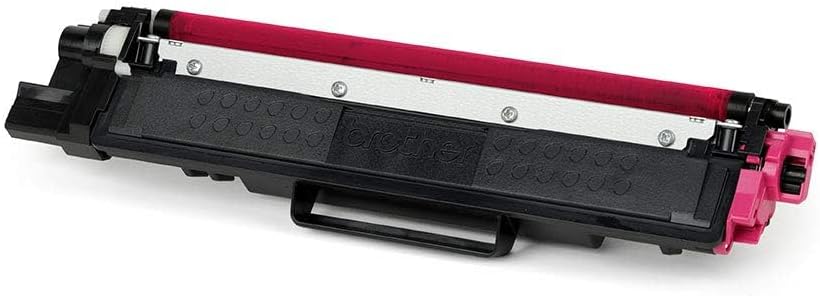 Brother magenta toner cartridge unit with red end caps and black housing