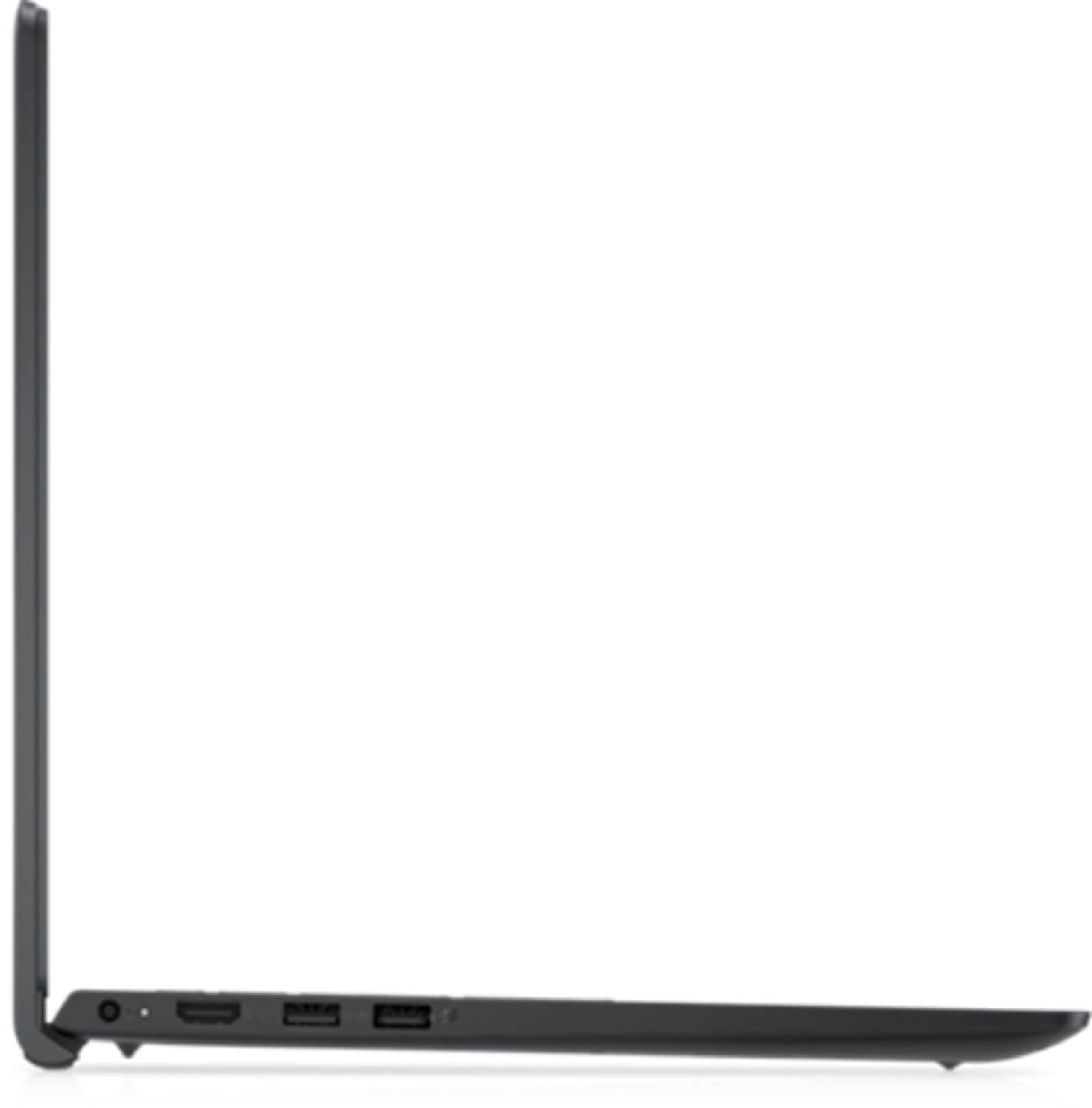 Dell Vostro laptop right edge ports view with blank display