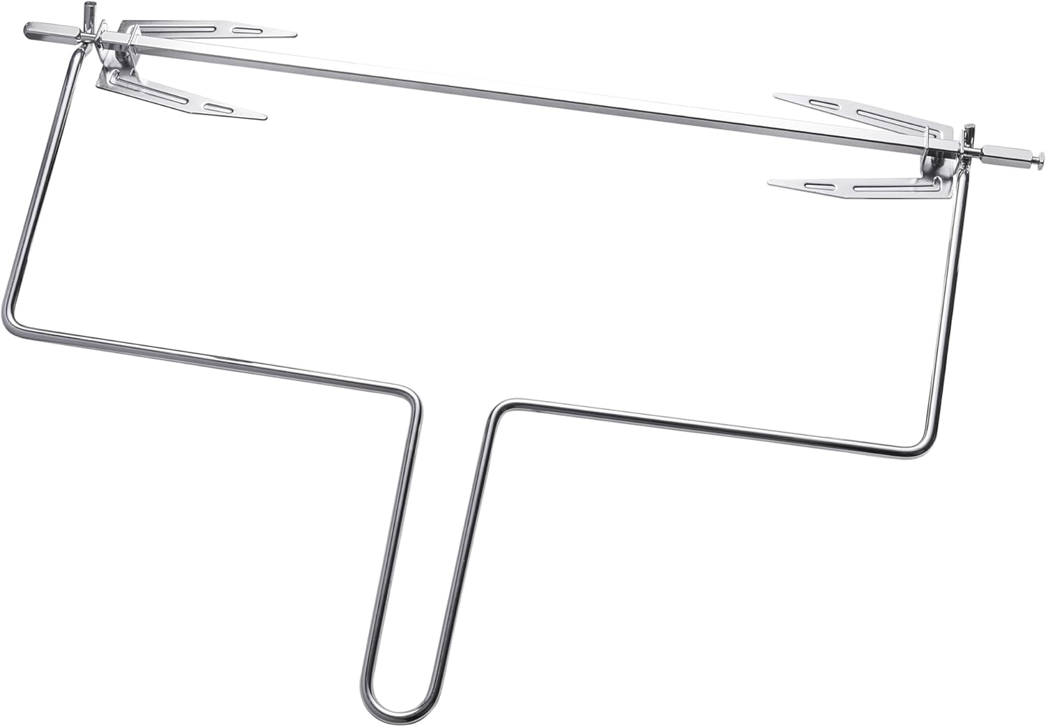 Microwave oven grill rack with metal frame and two mounting brackets