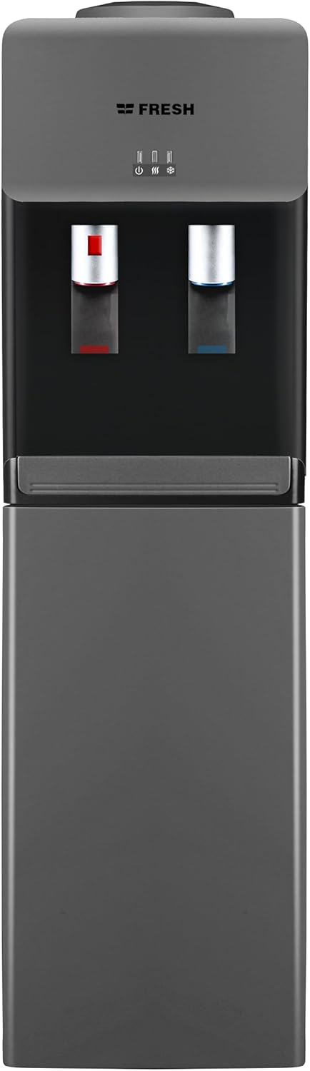 Grey Fresh water dispenser with hot and cold taps, 5.6L capacity