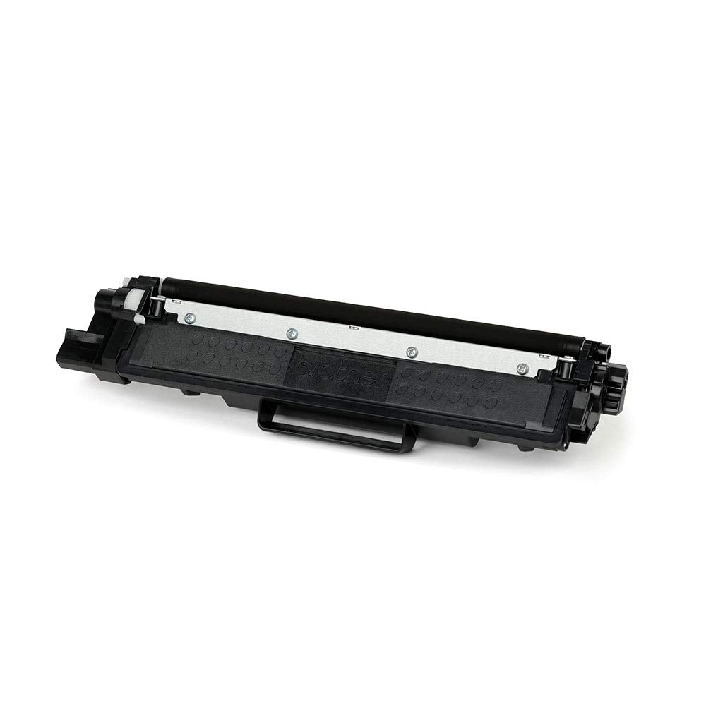 Black laser toner cartridge with long cartridge body and metal bars