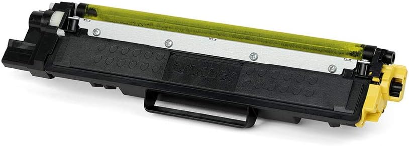 Magenta-toned printer toner cartridge with green top cover and black body