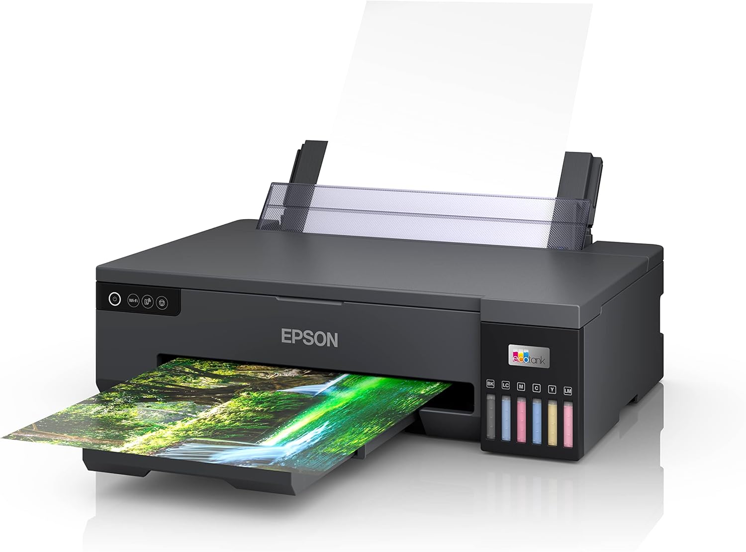 EPSON EcoTank L18050 A3 photo printer with A3 output tray and color photo