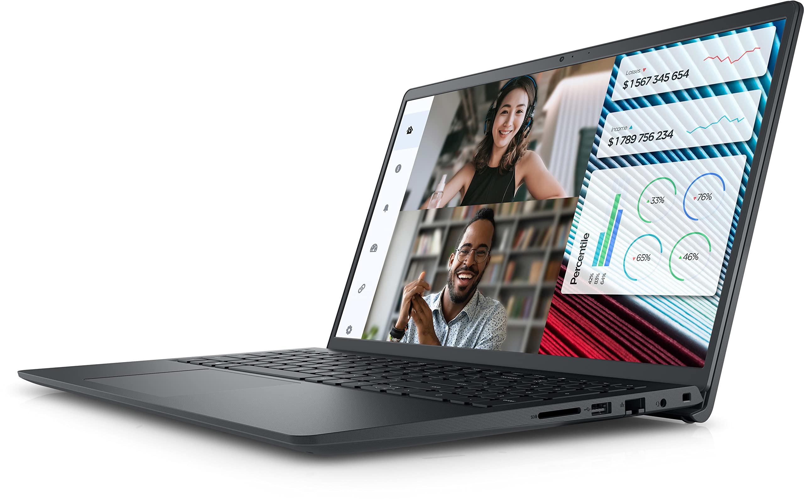 Dell Vostro laptop with 15.6-inch FHD display and built-in webcam