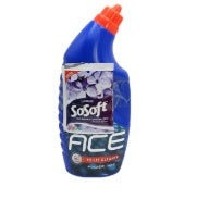 Ace toilet cleaner 1L bottle with orange spray cap; blue bottle and purple label