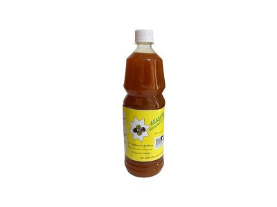 Agashya passion juice 1L bottle with white cap and brown liquid