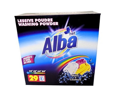 Alba washing powder detergent box, color-safe formula, 29 loads