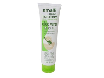Amalfi moisturizing cream tube with aloe vera, green cap, 150 ml