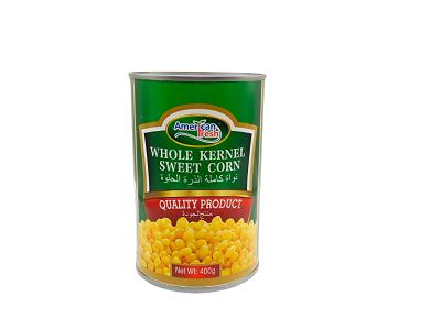 Whole kernel sweet corn can with yellow kernels, American Fresh 400g
