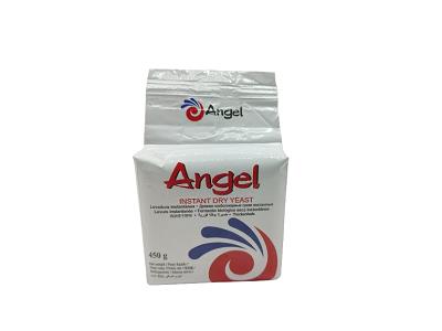 Instant dry yeast bag, 450 g, with Angel logo and red/blue swirl design