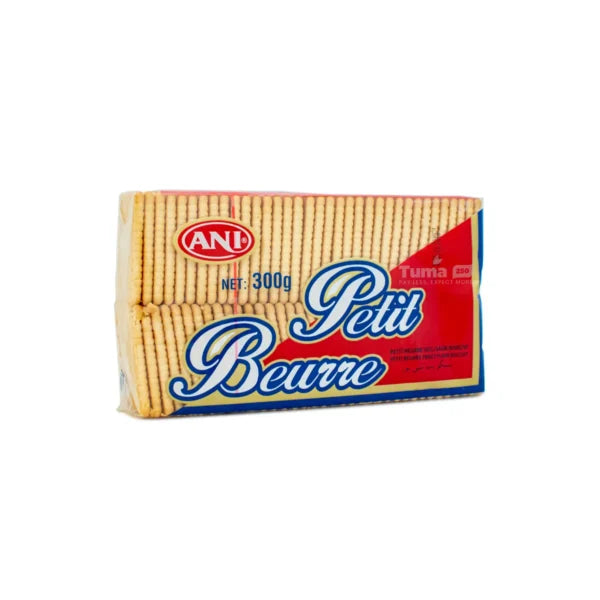 ANU Petit Beurre biscuits 300g package with beige wafer biscuits