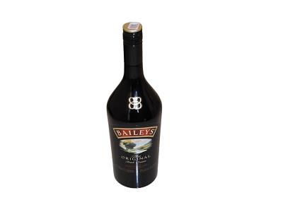 Baileys Irish Cream liqueur bottle, dark glass with gold label, 1L