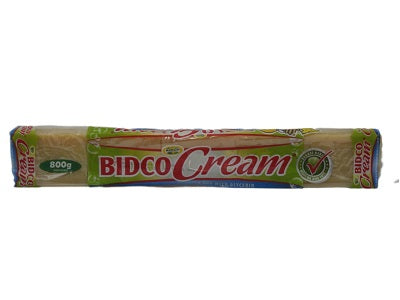 Bidco cream bar soap, 800g wrapped bar with colorful label