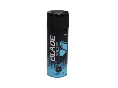 Blade Cool Fresh deodorant can, black cap, blue label, 150 ml
