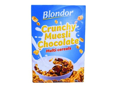 Blondor Crunchy Muesli Chocolate cereal, multi cereals, 350 g pouch