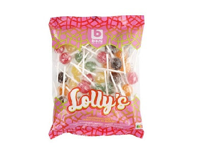 Boni Selection lollipop bag with colorful label and wrapped candies, 500g