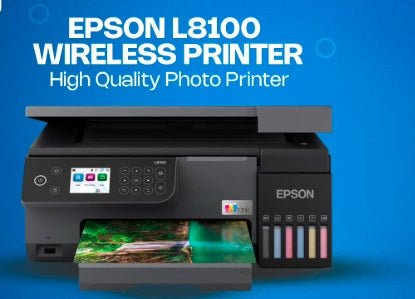 Epson L8100 wireless photo printer with color ink tank system