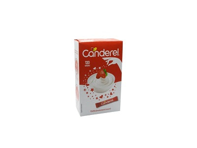 Canderel sweetener sachets box, 320 serving, strawberry swirl graphic