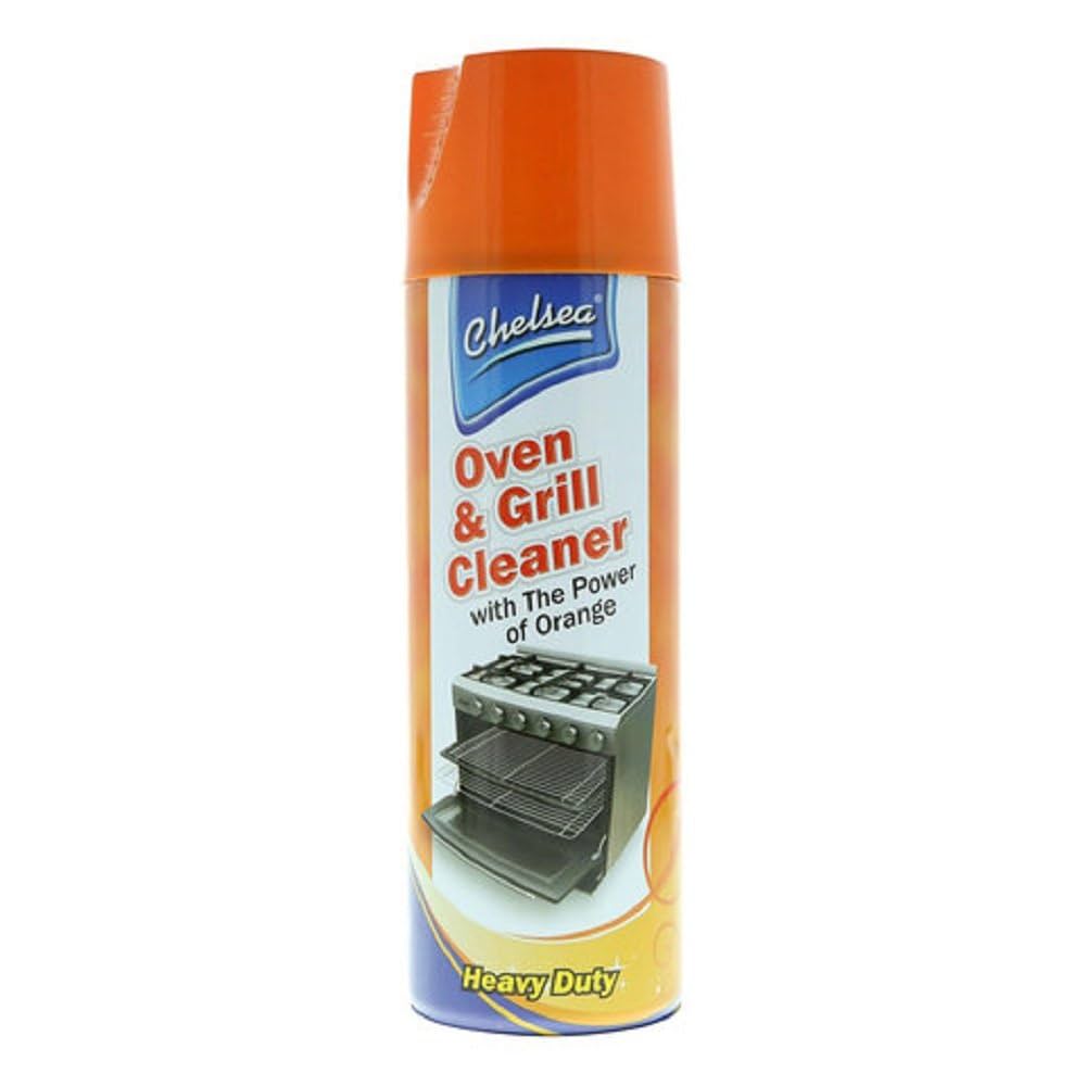 Chelsea heavy-duty oven & grill cleaner bottle, orange cap, 470 ml