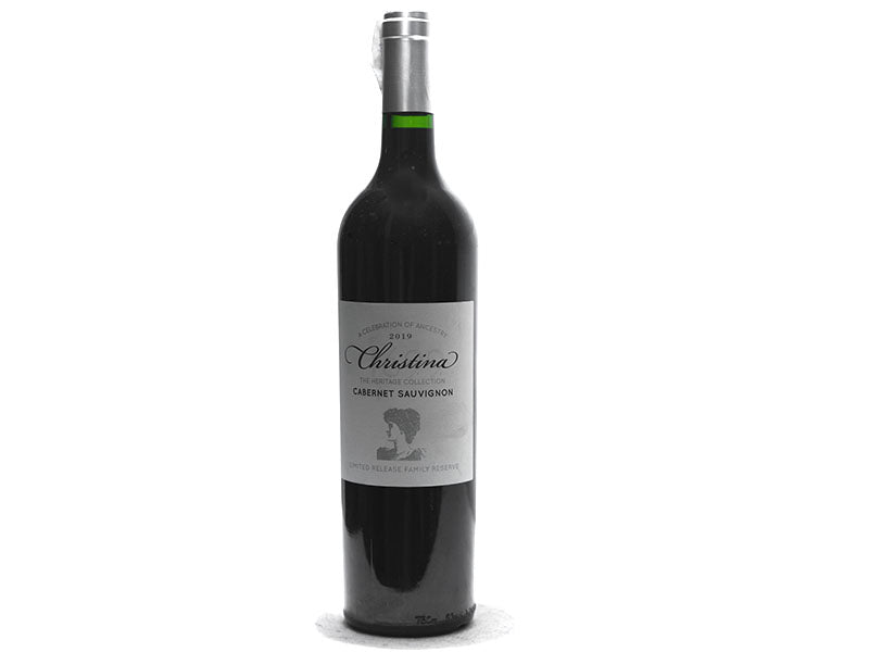 Christina Cabernet Sauvignon wine bottle with green label