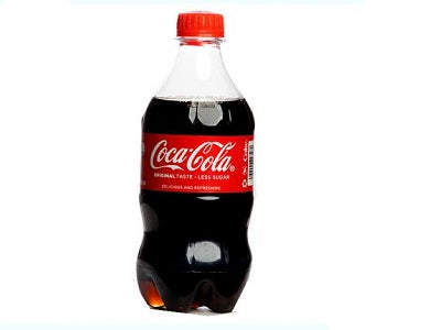 Coca cola 500 ml soft drink bottle with red cap and Coca cola label