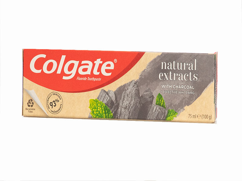 Colgate natural extracts charcoal toothpaste box, 75 ml