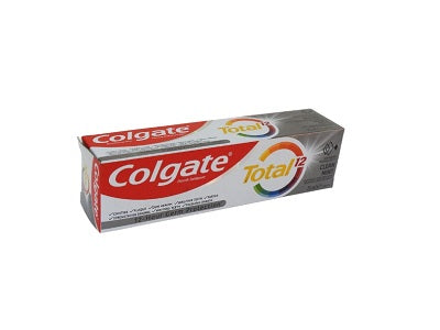 Colgate Total cleanmint toothpaste box, 75 ml, mint and Total 12 design