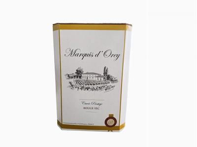 5L dry red wine carton with Marquis d'Orey label