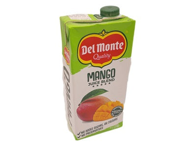 Del Monte mango juice blend carton, 1 L, green cap