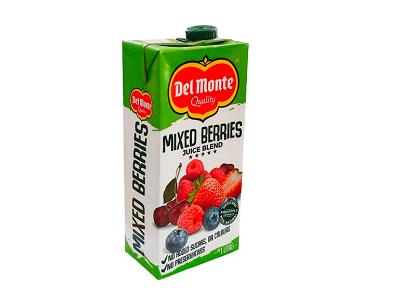 Del Monte mixed berries juice blend carton, 1 L, green cap