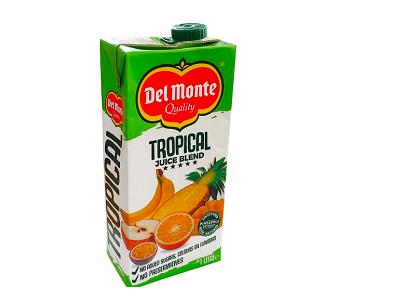 Del Monte tropical juice blend carton, 1 L, green cap