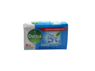 Dettol Cool 110g antibacterial bar soap in blue and green wrapper