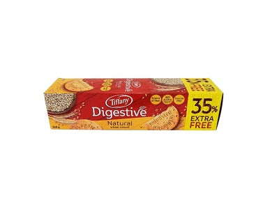 Tiffany Digestive natural wheat biscuits 540g package, 35% extra free