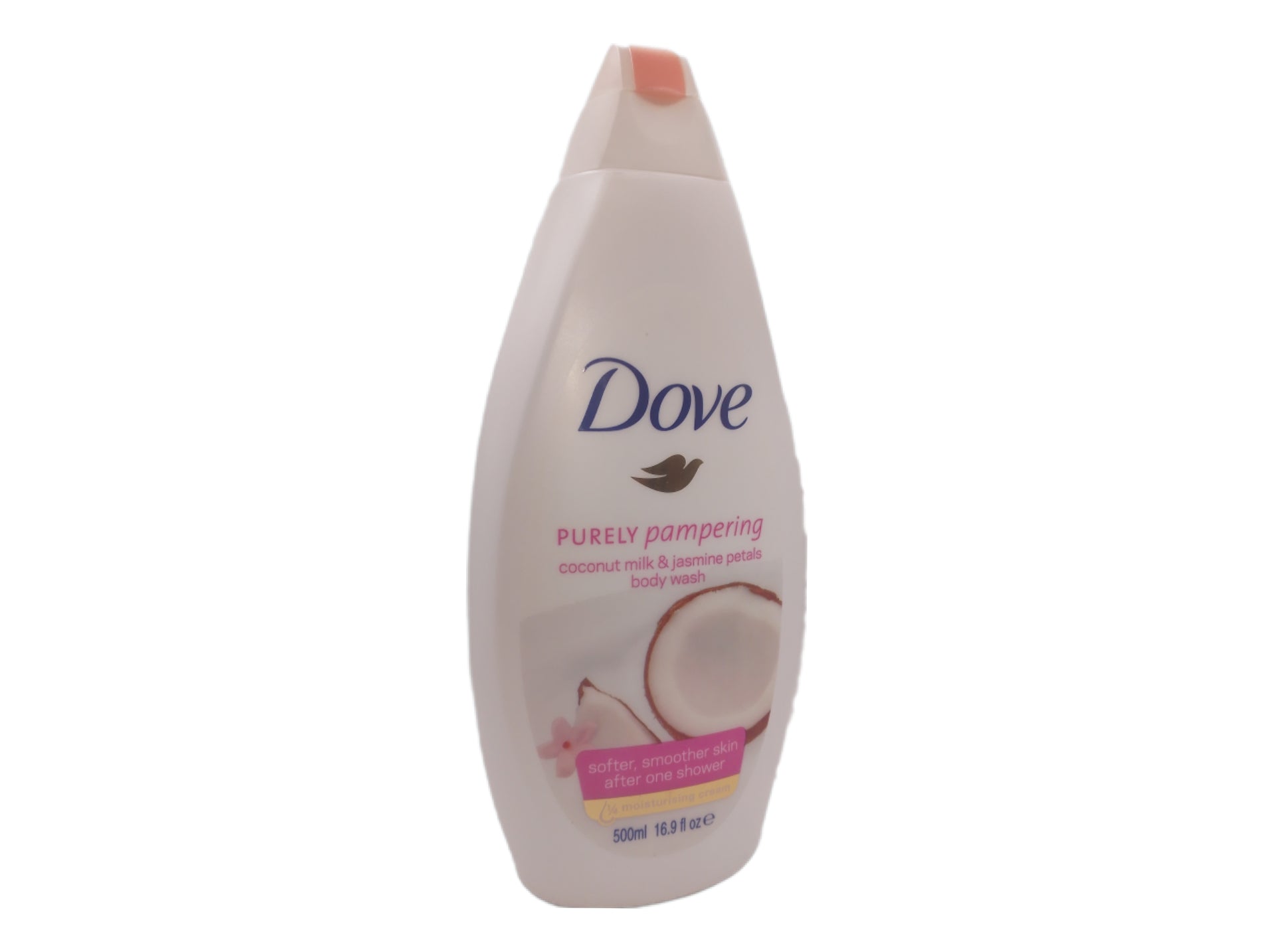 Dove Purely pampering coconut body wash bottle, 500 ml