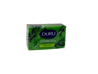 Duru natural olive soap bar in green wrapped package