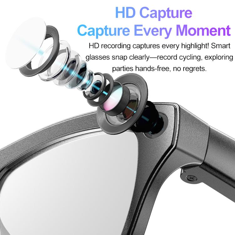 Smart shooting glasses lens module with blue reflected details