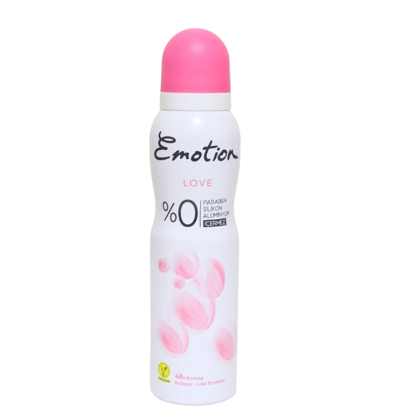 Body deodorant spray, white bottle with pink cap, 150 ml