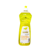 1 L lemon-scented detergent bottle, yellow with flip-top cap