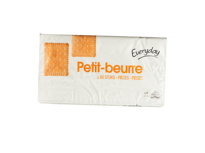 Everyday petit-beurre butter crackers in sealed pack, square biscuit pieces