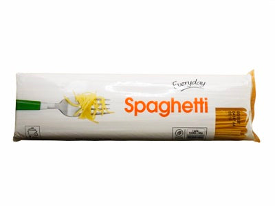 Dry spaghetti pasta in sealed package, 500 g