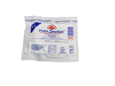 Farmer's Choice Pork Smokies 400g smoked pork sausage bag