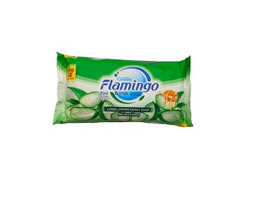 Flamingo 2 in 1 aloe vera & honey soap bar, green pouch