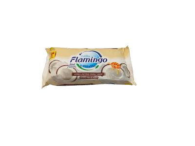 Flamingo 2 in 1 coconut milk & honey soap bar in cream pouch