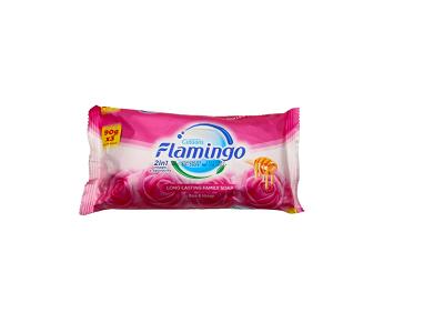 Flamingo 2 in 1 long lasting body soap bar in pink packaging