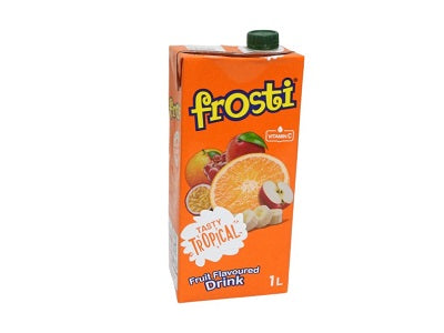 Tropical fruit drink 1L carton with green cap