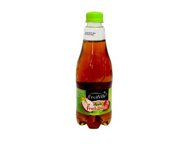 FruitVille red fruit drink PET bottle with green cap