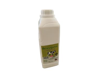 Off-white plastic bottle with screw cap, front label